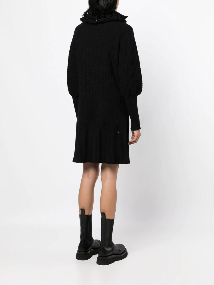 Knit Collared Dress - Replica Handbags
