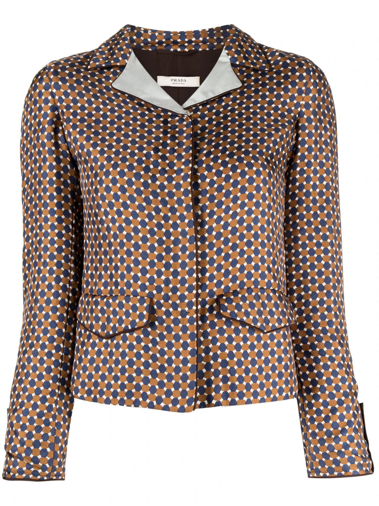 Prada Geometric Silk Shirt