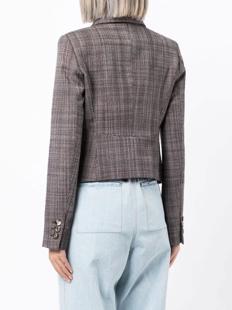 Brown Wool Blazer - Replica Handbags