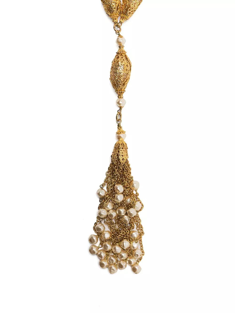 Pearl-Embellished Multi-Chain Necklace - Replica Handbags
