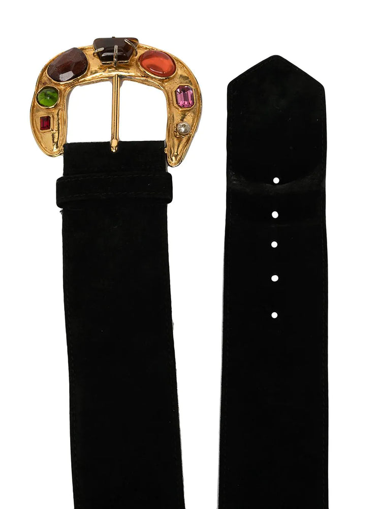 Gemstone Embellished Buckle Belt - Replica Handbags
