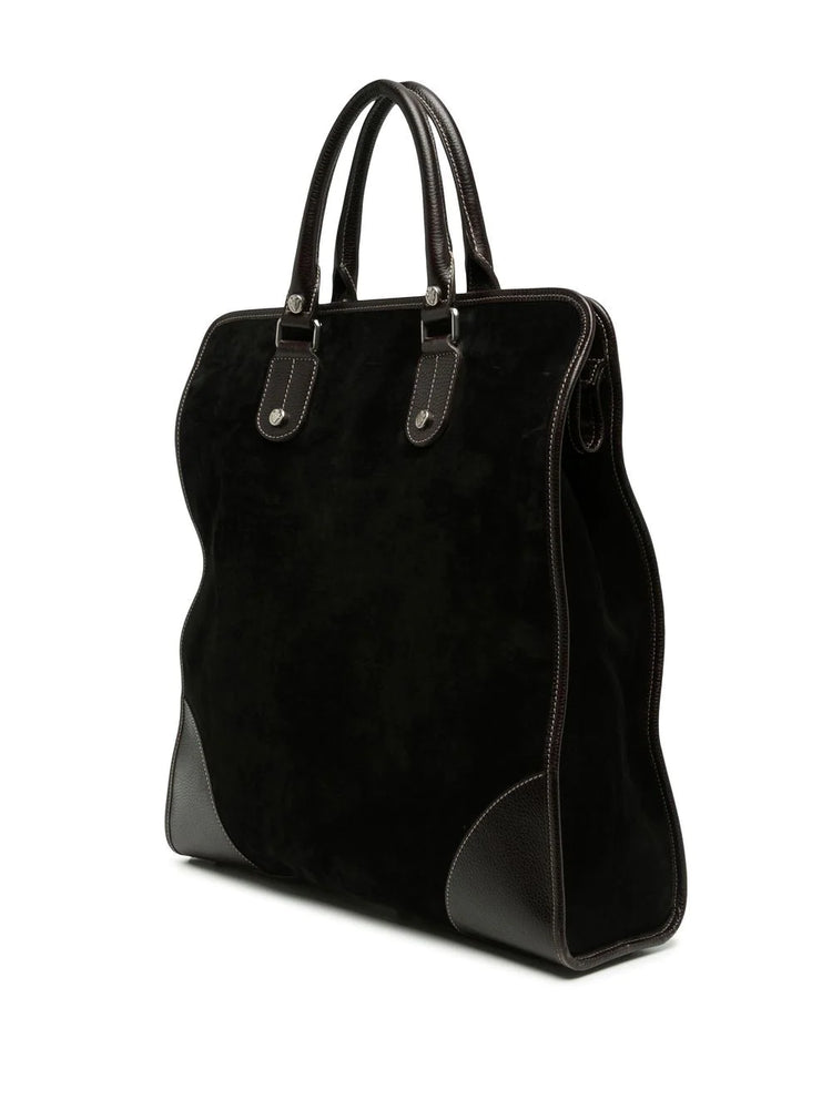 Runway Suede Logo Tote Bag - Replica Handbags