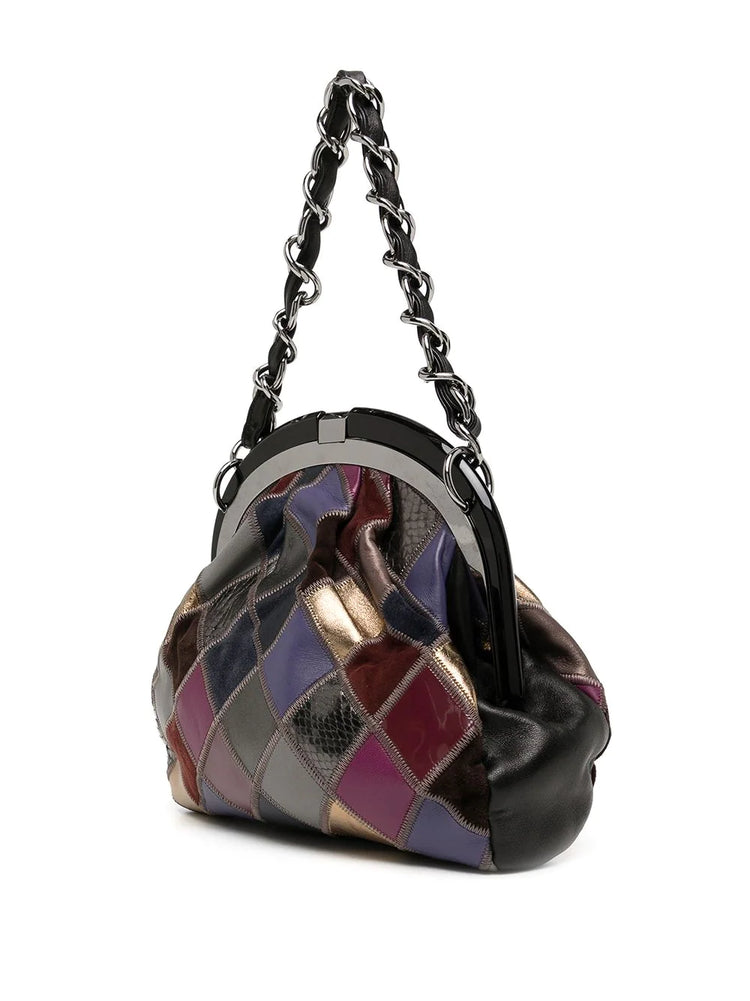 Leather Patchwork Handbag - Replica Handbags