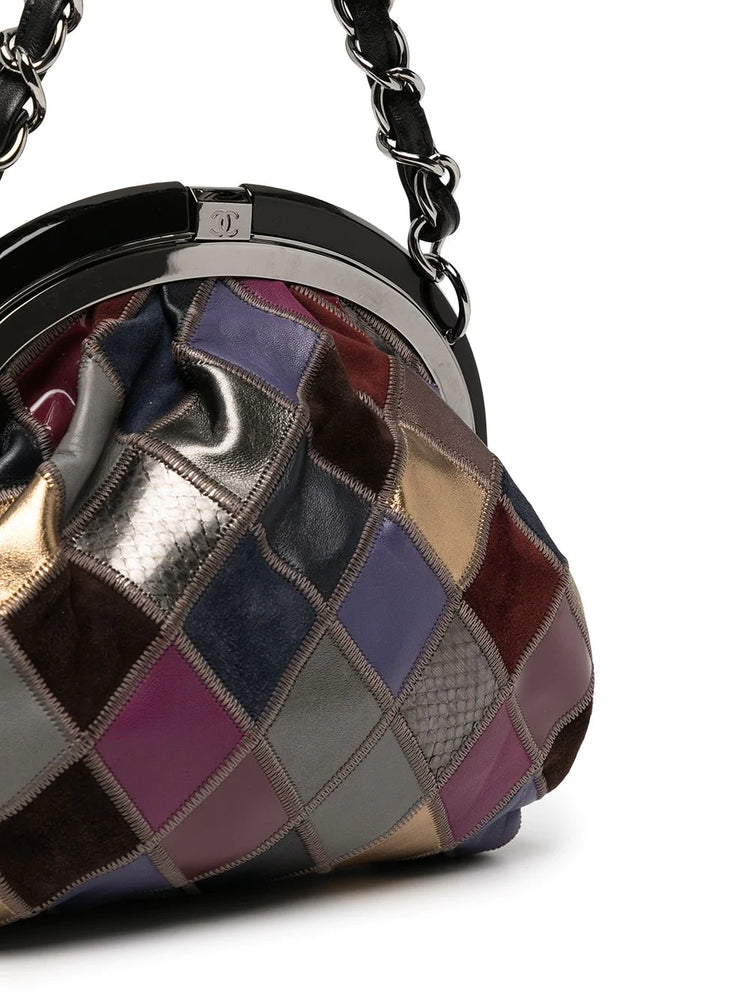 Leather Patchwork Handbag - Replica Handbags