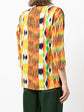 Printed Crew Neck Blouse