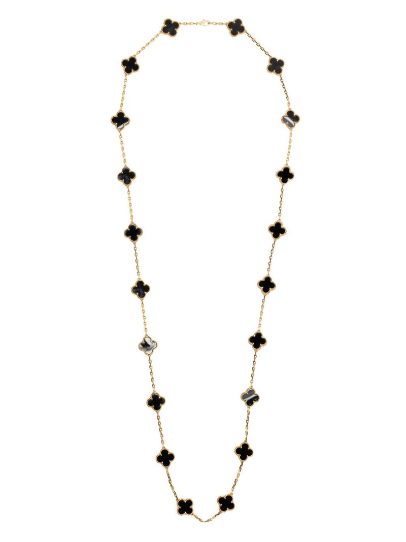 Alhambra Long Onyx 
Gold Necklace, 20 Motifs