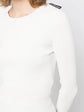Ribbed Knit Long-Sleeved Top