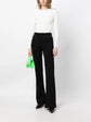 Ribbed Knit Long-Sleeved Top
