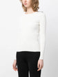Ribbed Knit Long-Sleeved Top