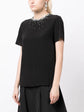 Embellished Short-Sleeve Blouse