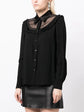 Sheer-Panelled Long Sleeve Shirt