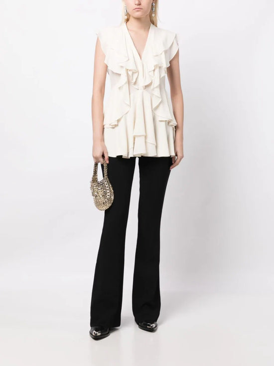Alexander McQueen Ruffled Silk Blouse