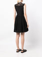 Collar-Embellished Sleeveless Dress