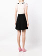 Ruffled Flared Silk Minidress