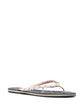 Chain-link Leather Flip Flops
