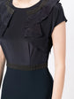 Ruffle-detailed A-line dress
