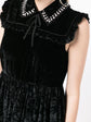 Crystal-embellished Velvet Minidress
