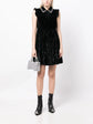 Crystal-embellished Velvet Minidress