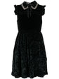 Crystal-embellished Velvet Minidress