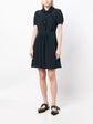 Lace-trim Silk Minidress