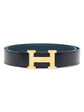 Reversible Navy/Blue Leather Belt