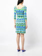 Abstract Print Jersey Belted Dress