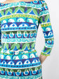 Abstract Print Jersey Belted Dress