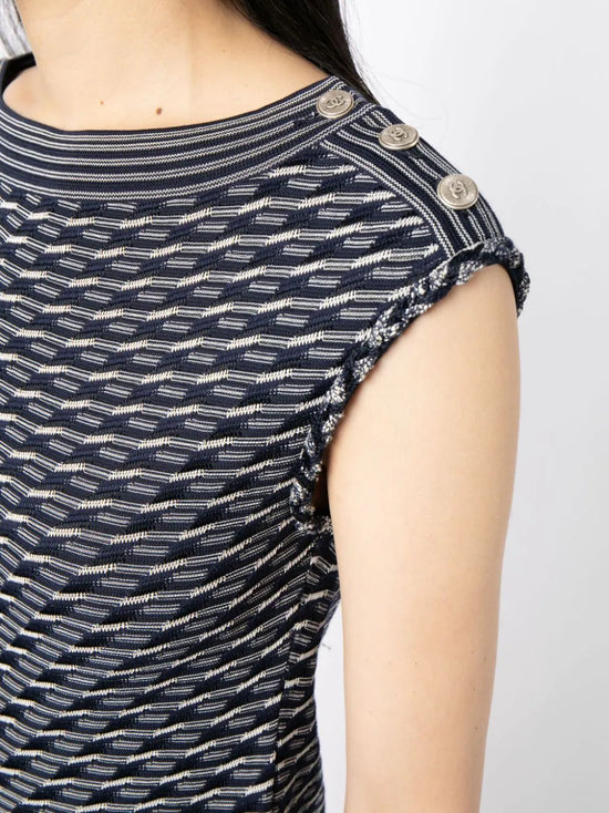 Jacquard Boat-Neck Dress