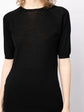 Short-Sleeved Wool Knit T-Shirt