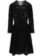 Long-Sleeved Crochet Knit Dress