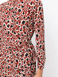 Abstract Print Silk Shirt Dress