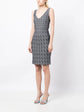 Abstract Print Compact Knit Dress