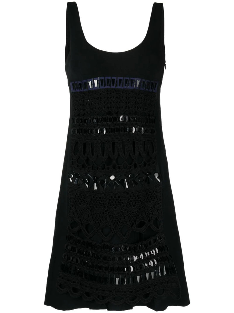 Crochet Panelled Sleeveless Dress