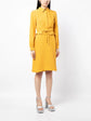 Yellow Silk Belted Dress