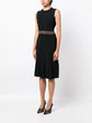 Pleated Sleeveless Silk Dress