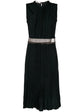 Pleated Sleeveless Silk Dress