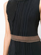 Pleated Sleeveless Silk Dress