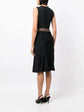 Pleated Sleeveless Silk Dress