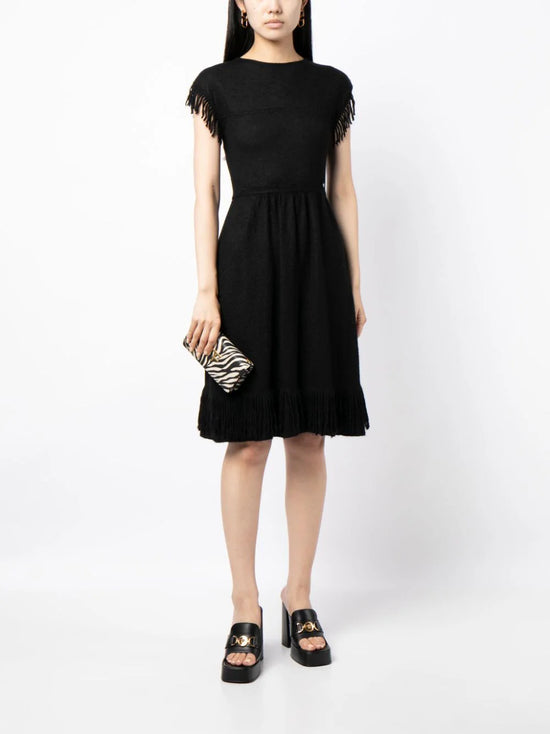 Fringed Knit Dress