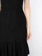 Ruffle Hem Crepe Dress