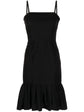 Ruffle Hem Crepe Dress