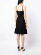 Ruffle Hem Crepe Dress