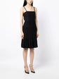 Ruffle Hem Crepe Dress