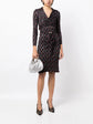 Graphic Print Wrap Dress