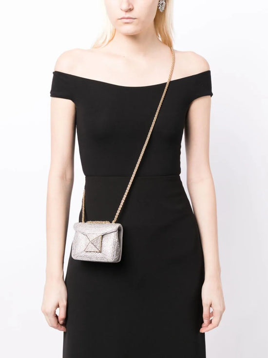 Valentino Rockstud Crystal Embellished Mini Bag