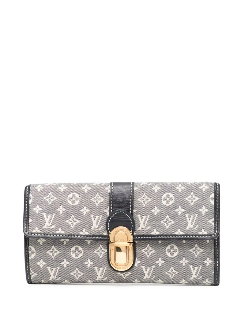 Encre Monogram Idylle Canvas and Leather Sarah Wallet