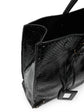 Snake-effect Black Tote Bag