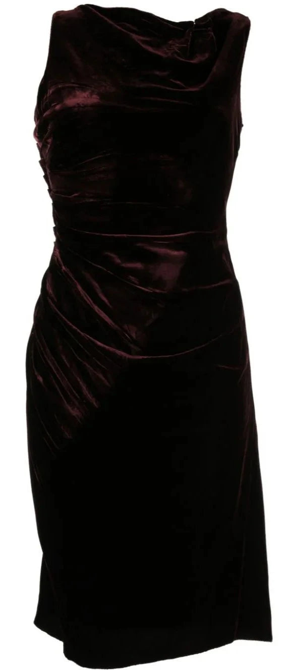 Velvet Draped Dress