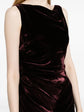 Velvet Draped Dress