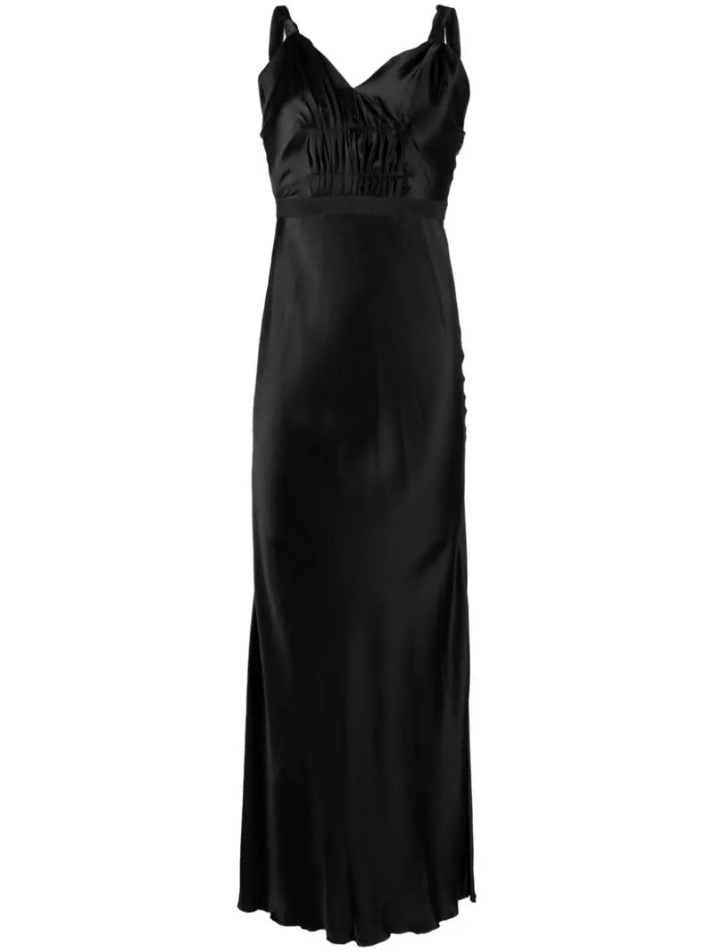 Pleated Silk Gown